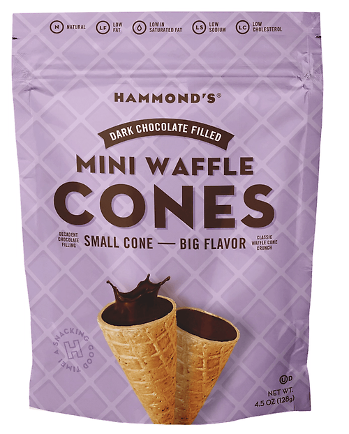 Dark Chocolate Waffle Cones