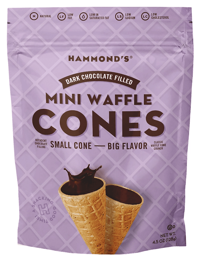 Dark Chocolate Waffle Cones